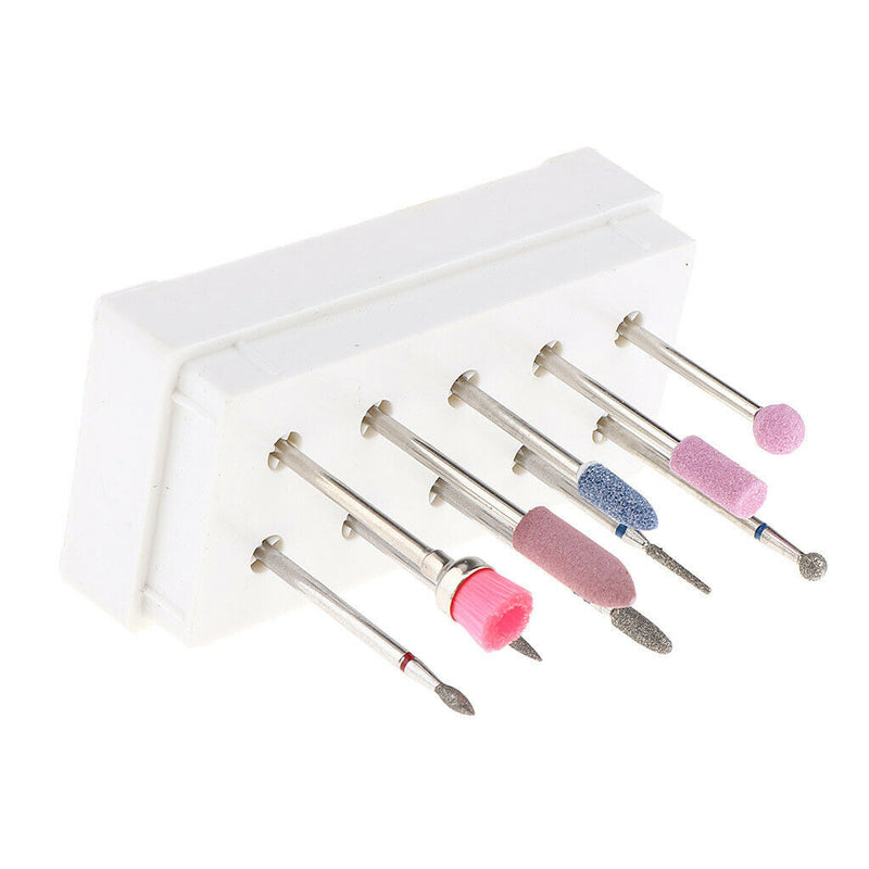 10pcs/set Cuticle Clean Nail Drill Bit File Polishing Electric Drill Bits