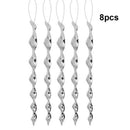 8pcs Bird Repellent Wind Twisting Scare Rod Reflective Ornamental Deterren CCF