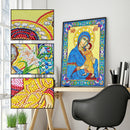 5D DIY Special Shaped Diamond Painting Religious Cross Stitch Mosaic Kit