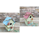 2 x Rustic Country Style Wooden Decorative Bird House, Hanging Birdhouse Condo