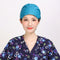 2Pcs Unisex Scrub Turban Cap Sweatband Nurse Bouffant Working Hat Head Cover