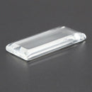 New rectangle crystal clear flat glass rectangular cabochons, 48*24*7mm 8 p