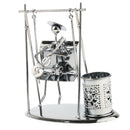 Creative Artist Sit In A Swing Pen Holder Desktop Decor Home Craft Container