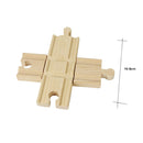 1 Pcs Wooden Cross Bifurcated Track Railway Toys Compatible All Major Brand SP