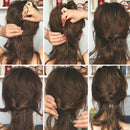 2PC Black Hair Tail Kit Styling Topsy Making Ponytail Styling Tool Braided JP45