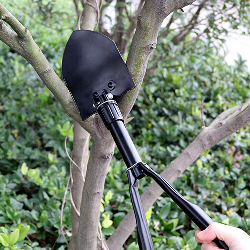 Military Portable Folding Shovel Multi Purpose Steel Spade Outdoor Survive Tool