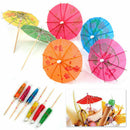 50xPaper Cocktail Parasols Umbrellas Party Wedding Supplies