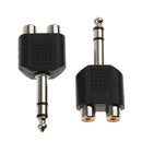 6.35mm 1/4'' Male to Dual RCA Stereo Female MIC/Audio Splitter Converter, 5 PACK