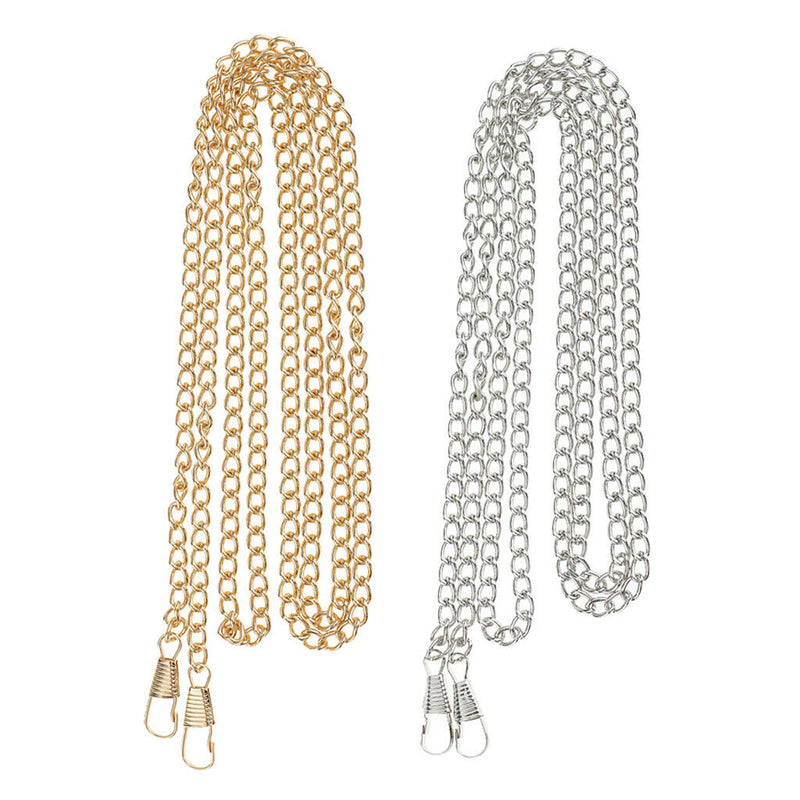 2x Bag Chain Strap Handbag Women Cross Body Shoulder Bag Belt Replacement 47inch