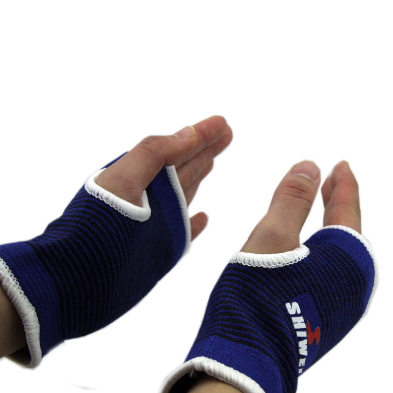 1 Pair Blue Elasticated Hand Palm Wrist Glove Joint Muscle Supports Disability