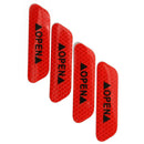 4pcs/set Door Stickers Tapes Warning Mark Notice Exterior Car Open Reflective