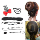 6pcs/set DIY Twist Styling Sponge Disk Comb Hairpin Hoop Dish Hair Tool