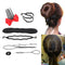 6pcs/set DIY Twist Styling Sponge Disk Comb Hairpin Hoop Dish Hair Tool