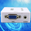 1080P Full HD HDTV Audio VGA To HDMI Video Converter Adapter Box For Not ZEI