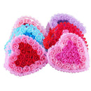24Pcs Heart Scented Bath Body Petal Rose Flower Soap Wedding Decoration Gif