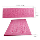 2X Silicone Cake Lace Pad Mold Fondant Decorating Wedding Flower Embossing GPK