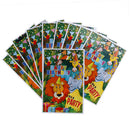 10pcs Safari Animals Gift Bags Plastic Loot Bags Candy Bag Kids Birthday Deco*