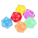6 pieces D20 Polyhedral Game Dice Clear Dice for RPG Dungeons and Dragons Party