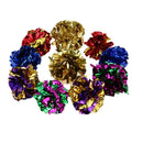 12Pcs Mylar Cats Pet Toys Balls Crinkle Sound Shiny Ring Paper Kitten Play Balls