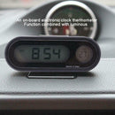 Car Interior Digital Display Thermometer Voltmeter Calendar LED Clock Black