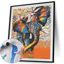 DIY Elephant Painting By Numbers Kit Hand Painted Canvas Oil Art Picture