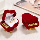 Velvet Piano Ring Box Earring Pendant Jewelry Treasure Wedding Gift F2Y7