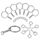 150pcs Key Ring with Chain Split Jump Rings with Screw Eye Pins DIY Keychain Hn