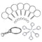 150pcs Key Ring with Chain Split Jump Rings with Screw Eye Pins DIY Keychain Hn