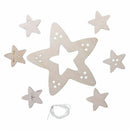 DIY home wooden star Campanula baby crib children room decoration gift mode