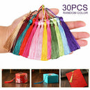 30 Pcs Silky 13cm Cotton Tassels Cardmaking Bookmark Craft