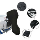 600D Black Full Outboard Engine Boat Cover For 30-60Hp Motor Waterproof