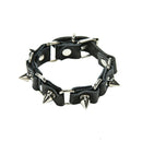 Gothic Metal Cone Stud Spikes Rivet Leather Wristband Bangle Cuff Bracelet otJ3C