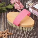 Natural Bristle Shower Body Brush Spa Bath Back Wooden Scrubber without Han  Bj