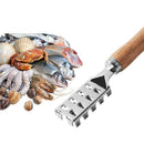 Stainless Steel Fish Scraping Scale Shaver With Wood Handle Fish Cleaning K