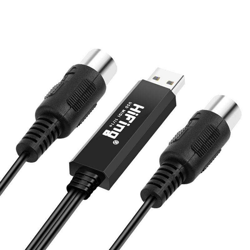 HiFing USB IN-OUT MIDI Interface Converter/Adapter with 5-PIN DIN MIDI Cabl