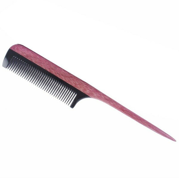 Hair Combs - Fine Tooth Wooden Tail Comb - No Static Purpleheart Wood Comb  S4Z3
