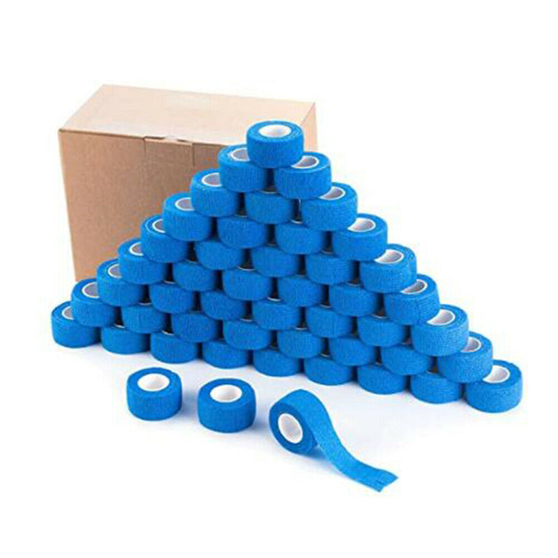 1 Roll Medical Self-adhesive Elastic Non-woven Wrap Tape Bandage (Blue)