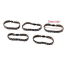 10Pcs Leopard Print Elastic Hair Ties Rubber Band Seamless Wide Ponytail Holder