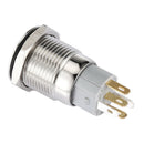 25mm 12V Red Blue Stainless Switch Latching PushButton Waterproof