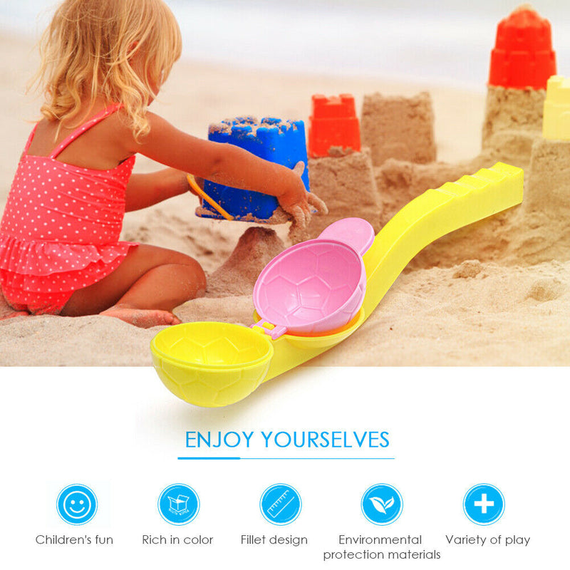 Football Snowball Maker Clip Kids Outdoor Sand Snow Ball Mold Toys Random