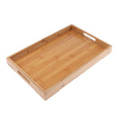 Rectangle Bamboo Wooden Serving Tray Food Tea Fruit Dinner Tray &Handles for