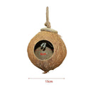 Coconut Shell Bird Nest House Hut Cage Feeder Pet Parrot Toys Parakeet T1N9
