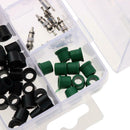 71pcs/set A/C Rubber Gasket+ AC Valve Core+ Remover Tool Assortment Kit