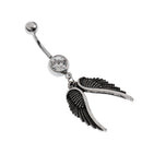 14G Angel Wings Dangle Belly Button Ring Navel Ring Body Piercing Jewelry