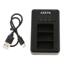 For GoPro Hero 3+ 3 Battery Charger Three AHDBT-201 AHDBT-301 Dock Station