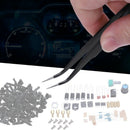 Anti-Static Stainless Steel Cosmetic Tweezer with Curve Head for Nail Art (