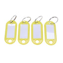 Yellow portable plastic key fob key tag ID labels 10 pieces J7C8