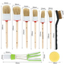 13pc Car Detailing Brush Kit Boar Hair Vehicle Auto Interior For Wheel C JNR