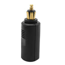 12V European Plug Motorcycle DIN Socket Cigarette Lighter Adapter Black