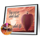 Full Round Drill 5D DIY Diamond Painting Heart Embroidery Cross Stitch Set
